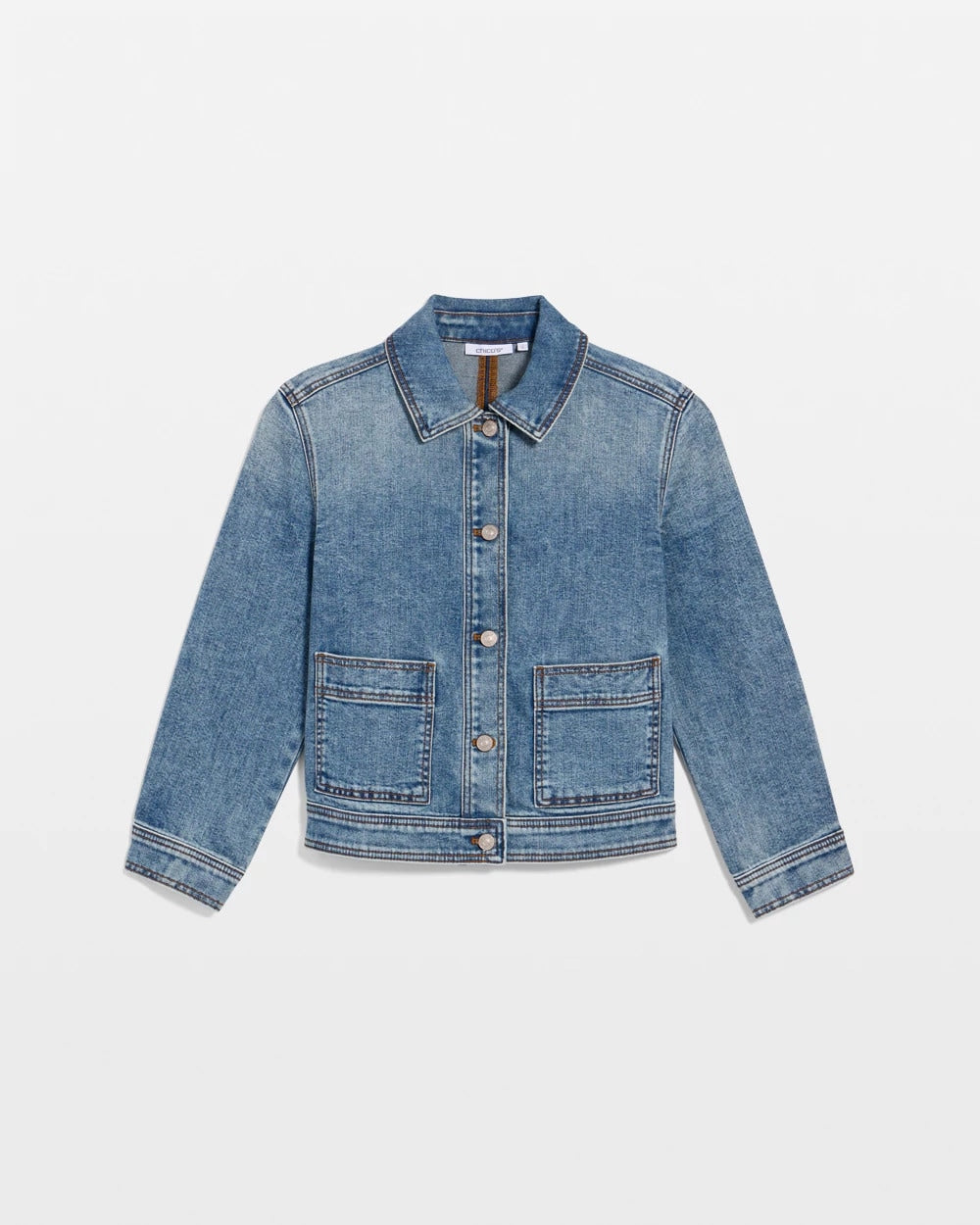 Chico's For Sale - Denim Cropped Trucker Jacket