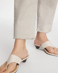 Chico's / Stripe Girlfriend Straight Ankle Jeans