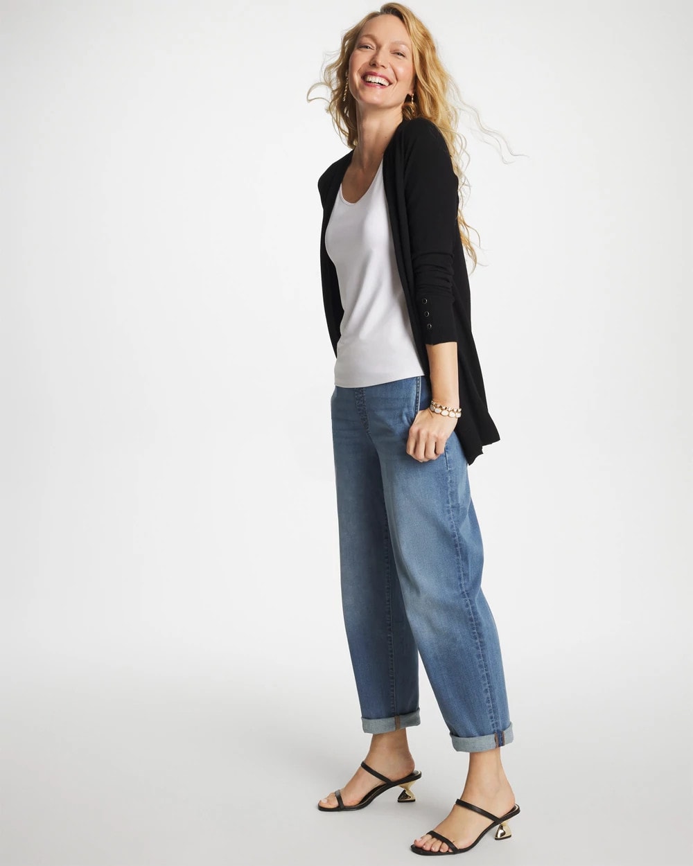 Chico's Discount - Pull-On Boyfriend Cropped Jeans