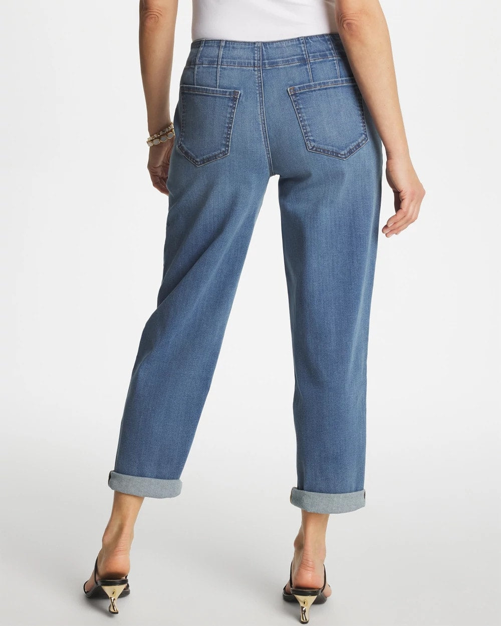 Chico's Discount - Pull-On Boyfriend Cropped Jeans