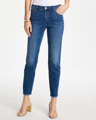 Chico's On Sale - Girlfriend Slim Frayed Ankle Jeans