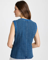 Chico's Discount - Tweed Mixed Denim Vest