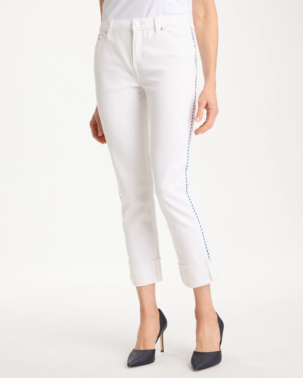 Chico's On Sale - Girlfriend Roll Cuff Crop Jeans