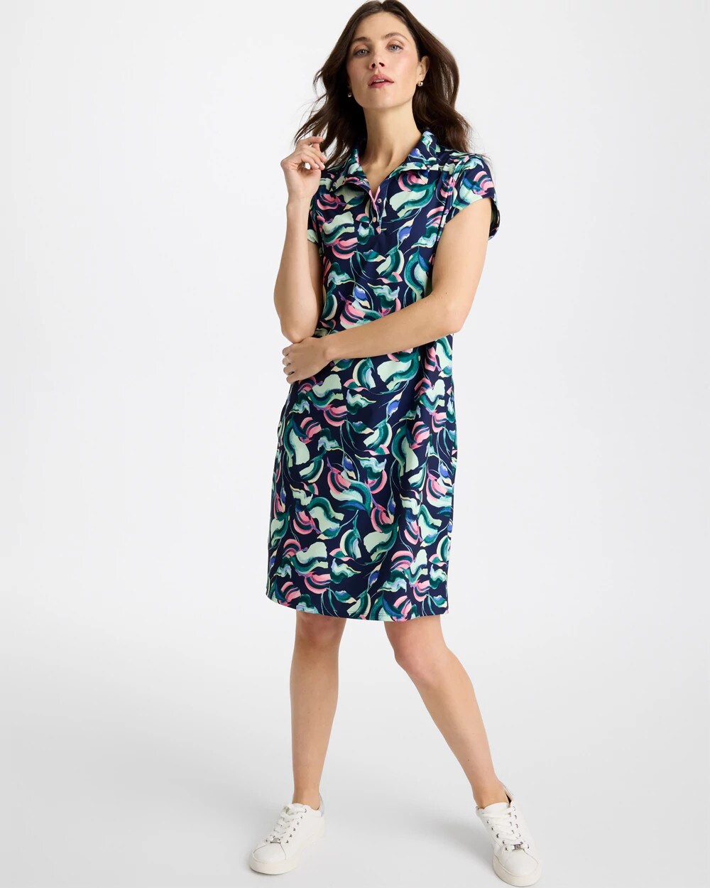Chico's Discount - Zenergy® UPF Blooms Polo Dress