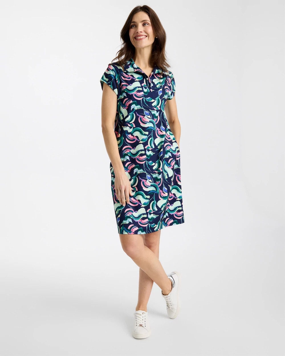 Chico's Discount - Zenergy® UPF Blooms Polo Dress