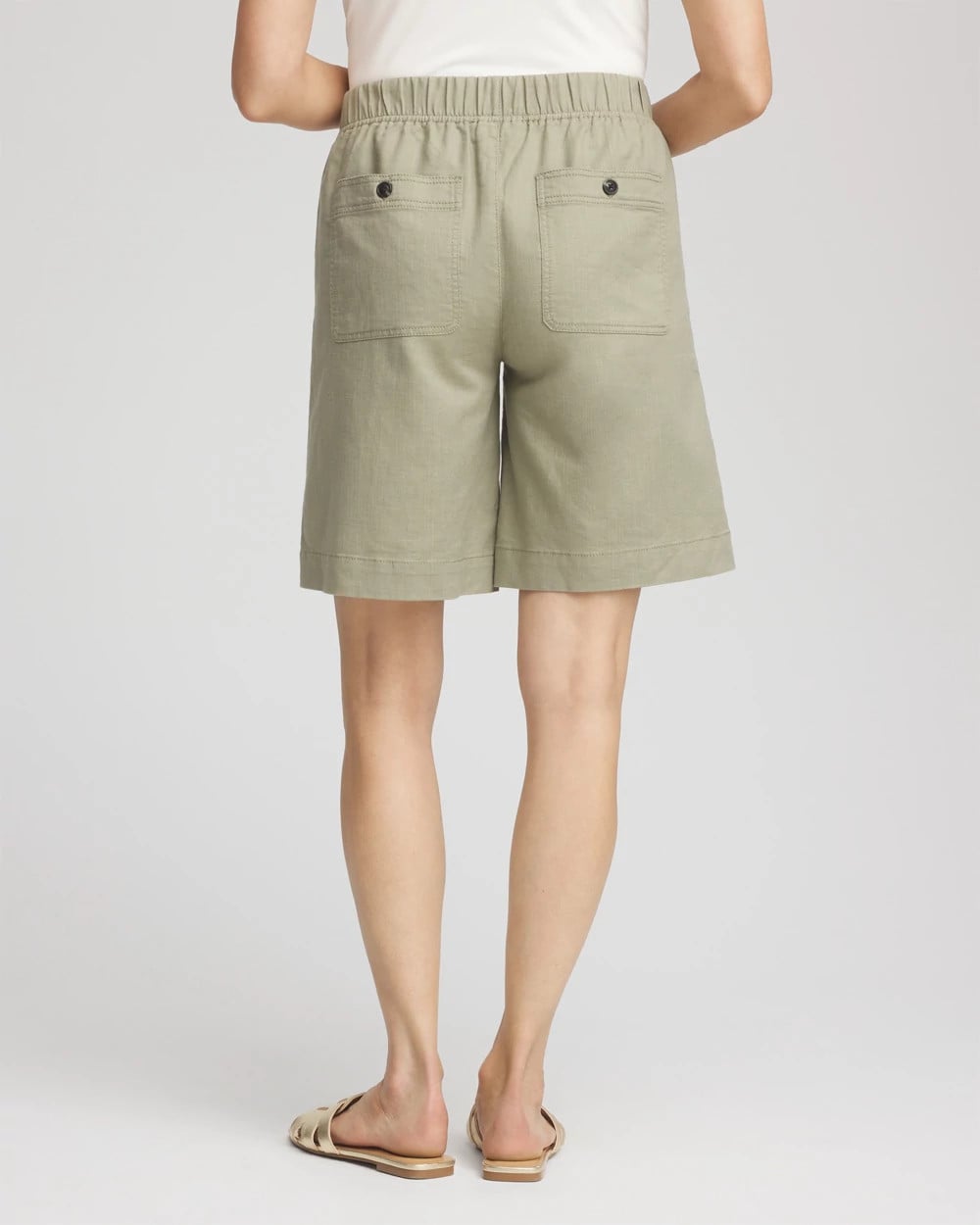 Chico's Outlet - Cotton-Linen Pull-On Utility Shorts