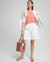 Chico's Sale - Sateen Tab-Front A-line Shorts