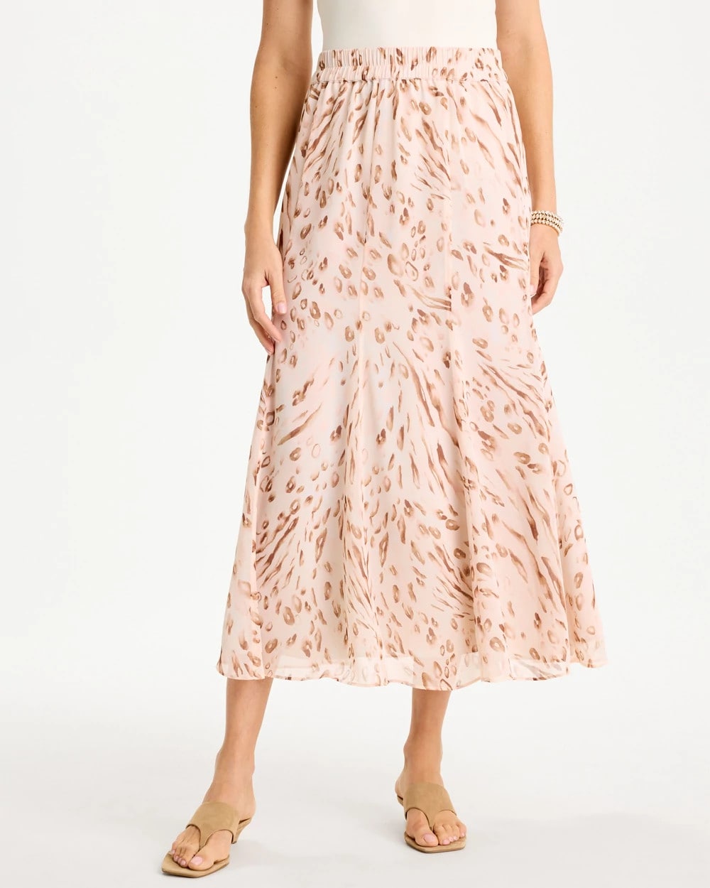 Chico's For Sale - Cheetah Pull-On Godet Skirt