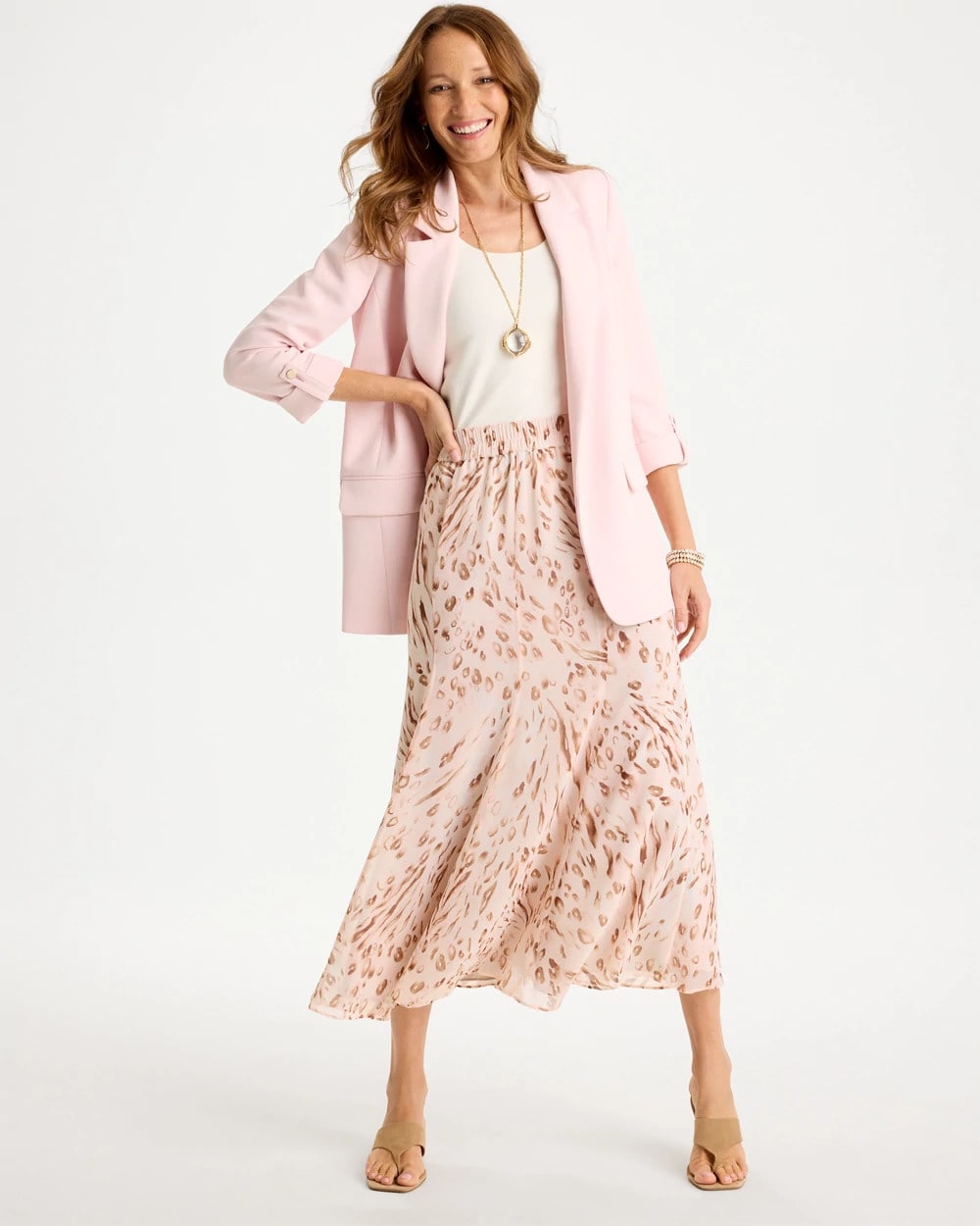 Chico's For Sale - Cheetah Pull-On Godet Skirt