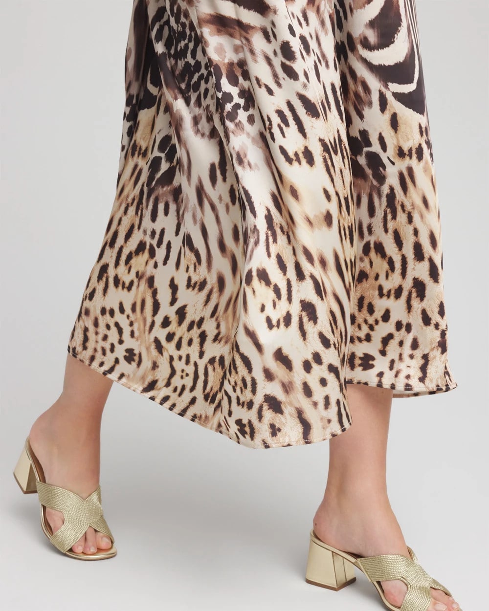 Chico's Discount - Animal Bengal Marks Faux Satin Skirt