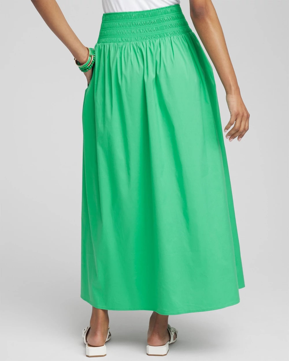 Chico's Sale - Poplin Smocked Waist Skirt