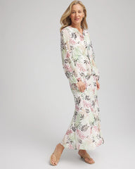 Chico's For Sale - Floral Embroidered Crinkle Maxi Skirt