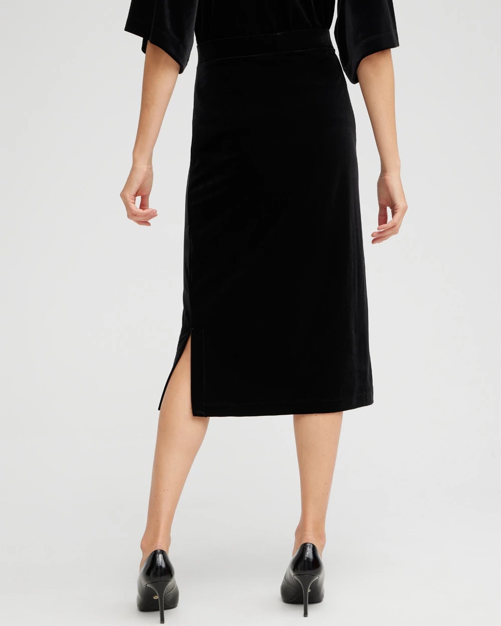 Chico's US - Travelers™ Velvet Midi Skirt