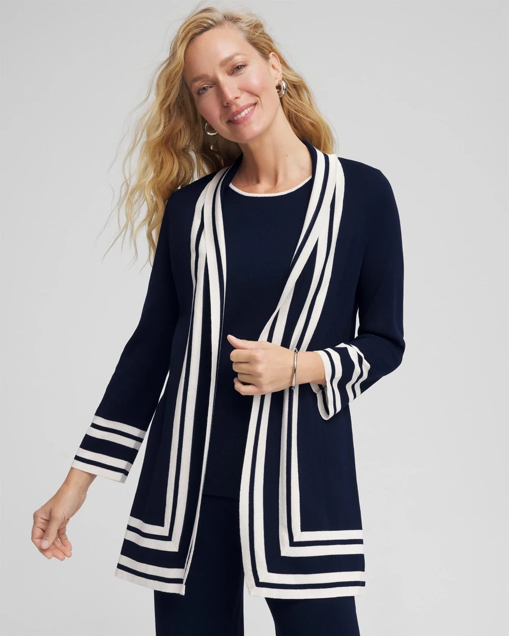 Chico's For Sale - Travelers™ Contrast Border Cardigan