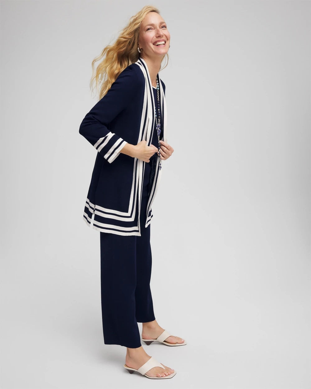 Chico's For Sale - Travelers™ Contrast Border Cardigan