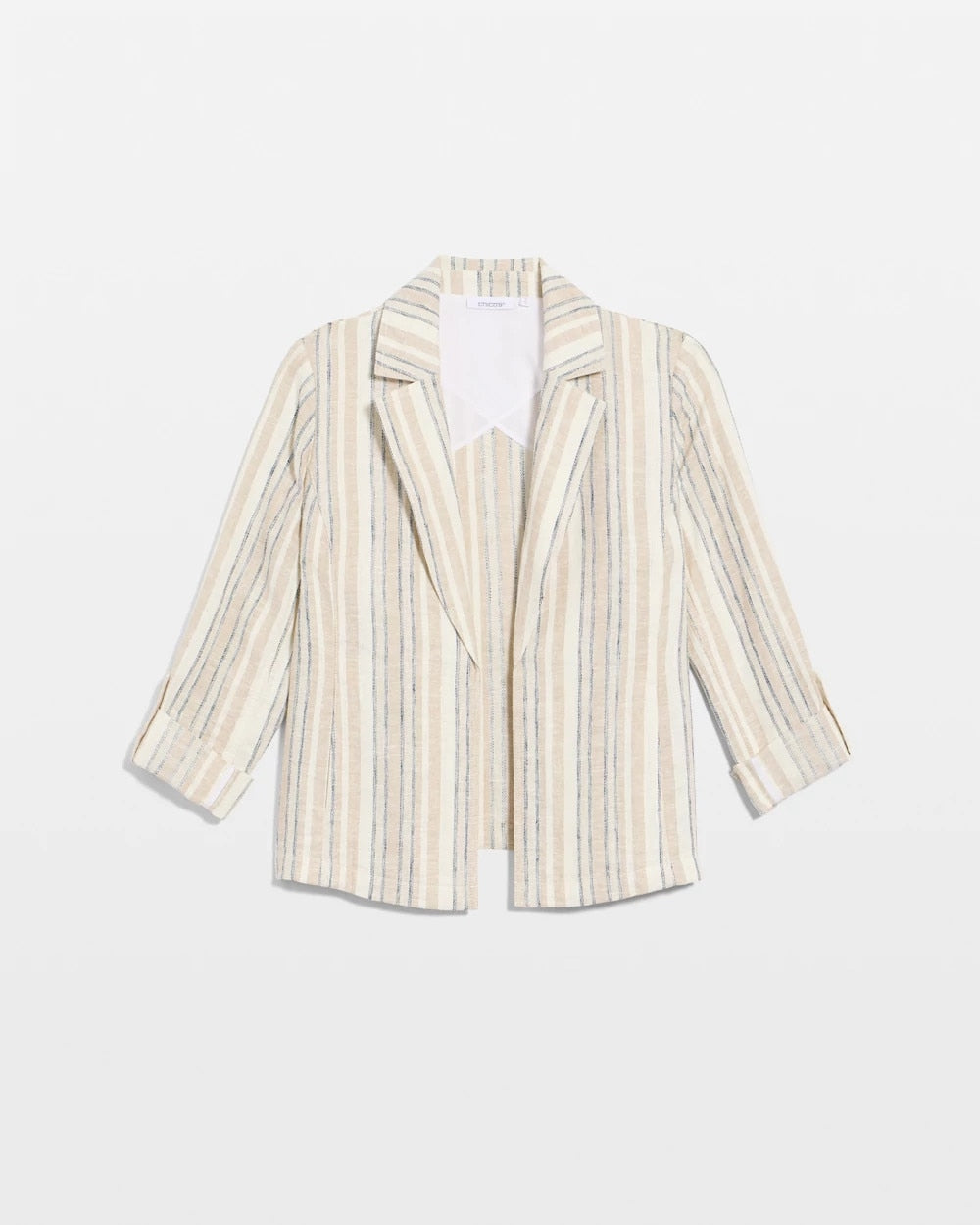 Chico's Outlet - Striped Linen Roll Sleeve Blazer