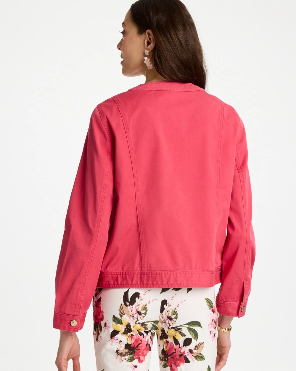 Chico's US - Collarless Twill Box Jacket