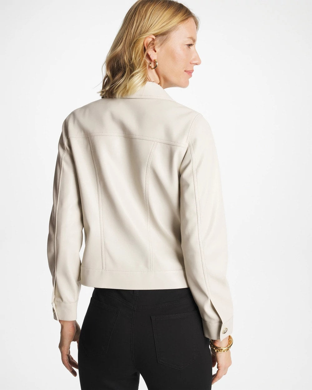 Chico's Discount - Faux Leather Trucker Jacket