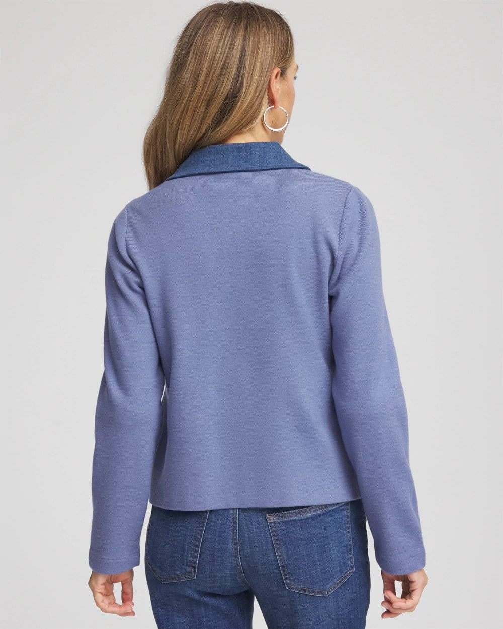Chico's Sale - Denim Colorblock Marl Shirt Jacket