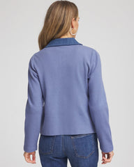 Chico's Sale - Denim Colorblock Marl Shirt Jacket