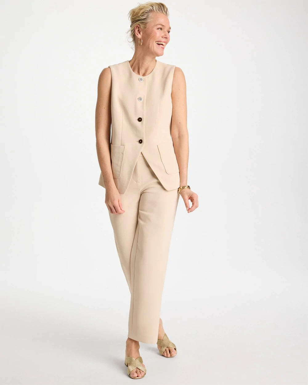 Chico's Online - Split Hem Crepe Vest