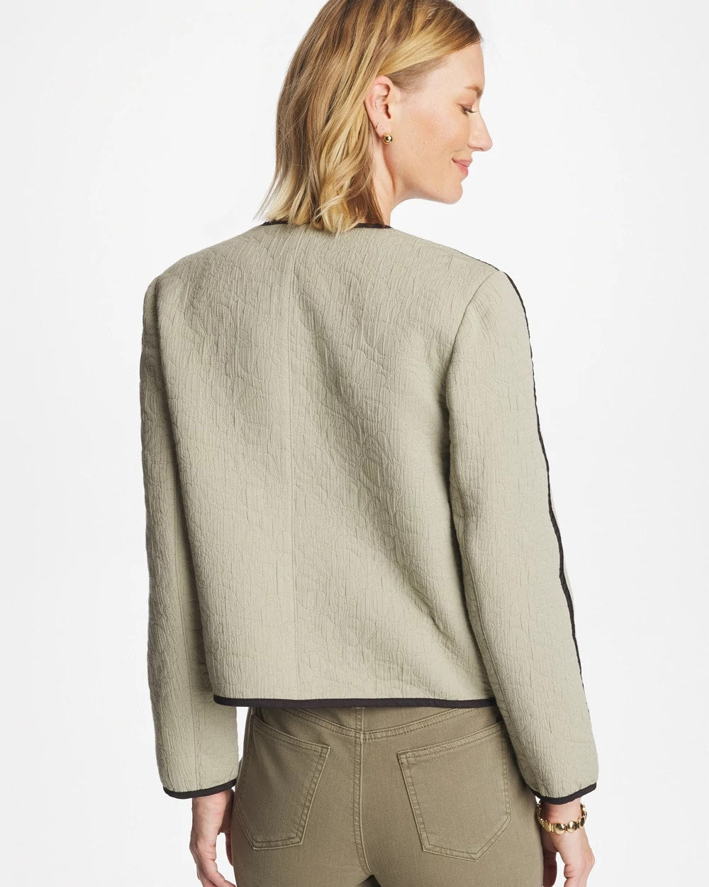 Chico's Online - Collarless Quilted Box Jacket