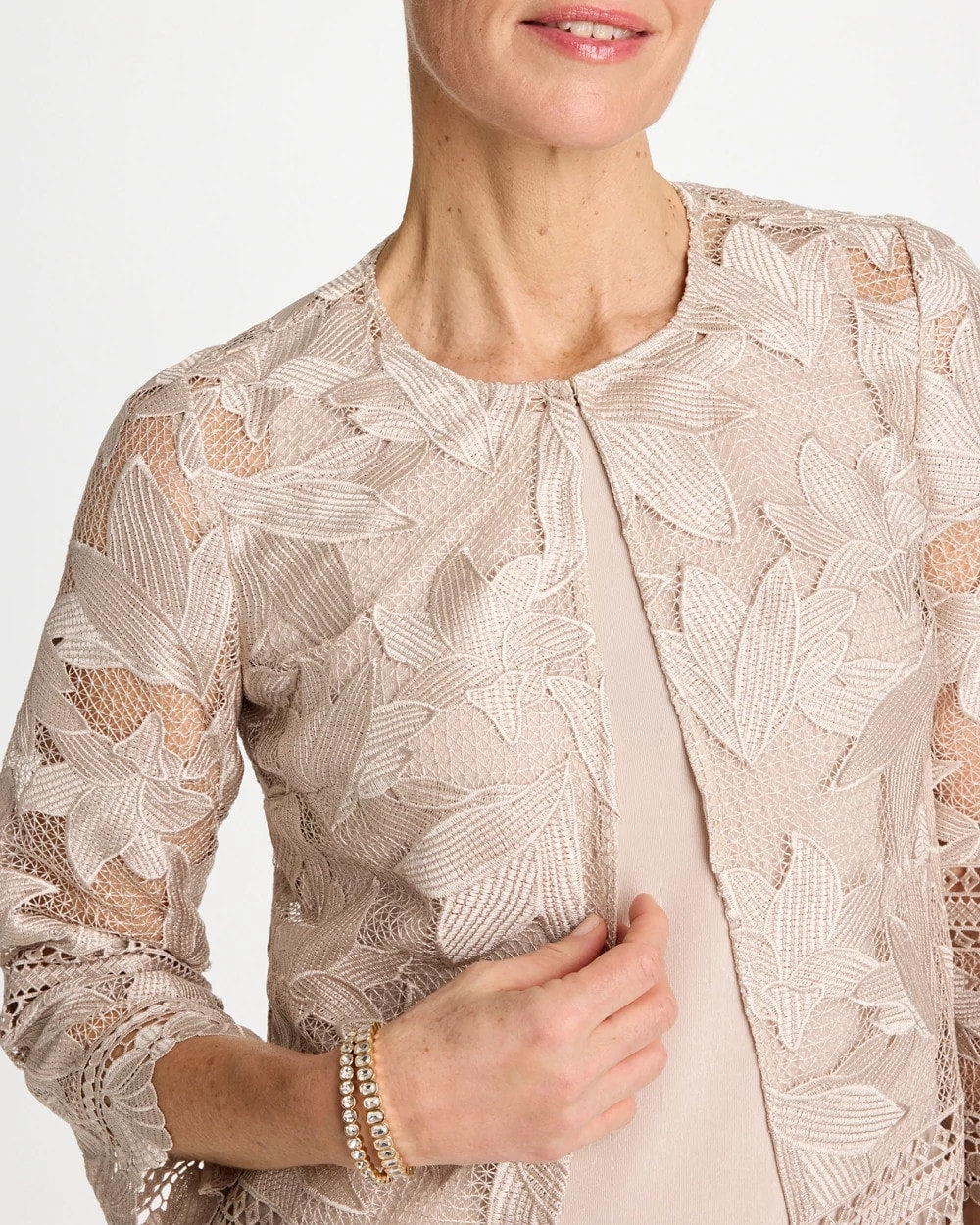 Chico's / Travelers™ Collection Scallop Lace Jacket