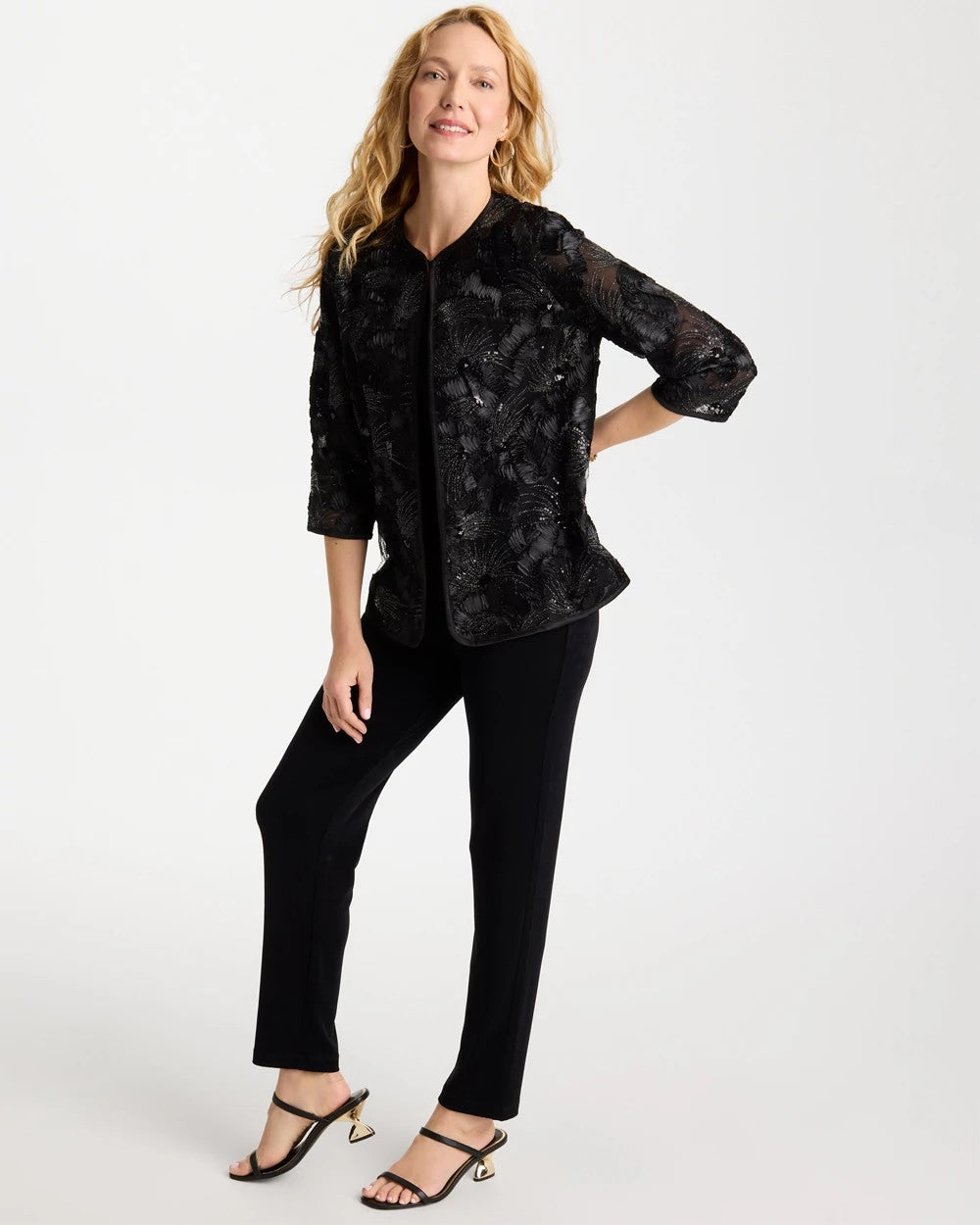Chico's On Sale - Travelers™ Collection Sequin Mesh Soutache Jacket