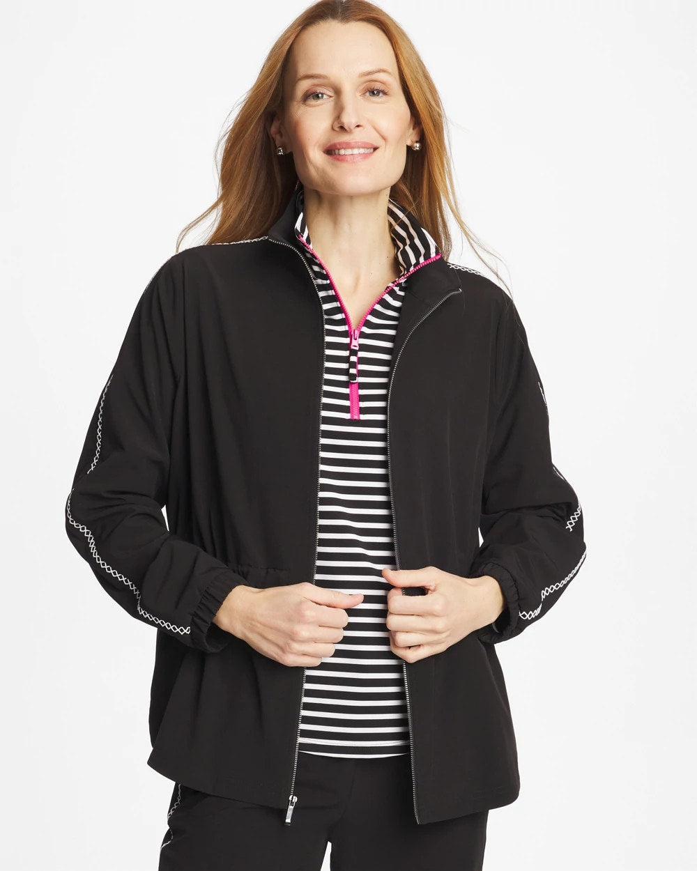 Chico's Discount - Zenergy® UPF Lattice-Trim Jacket