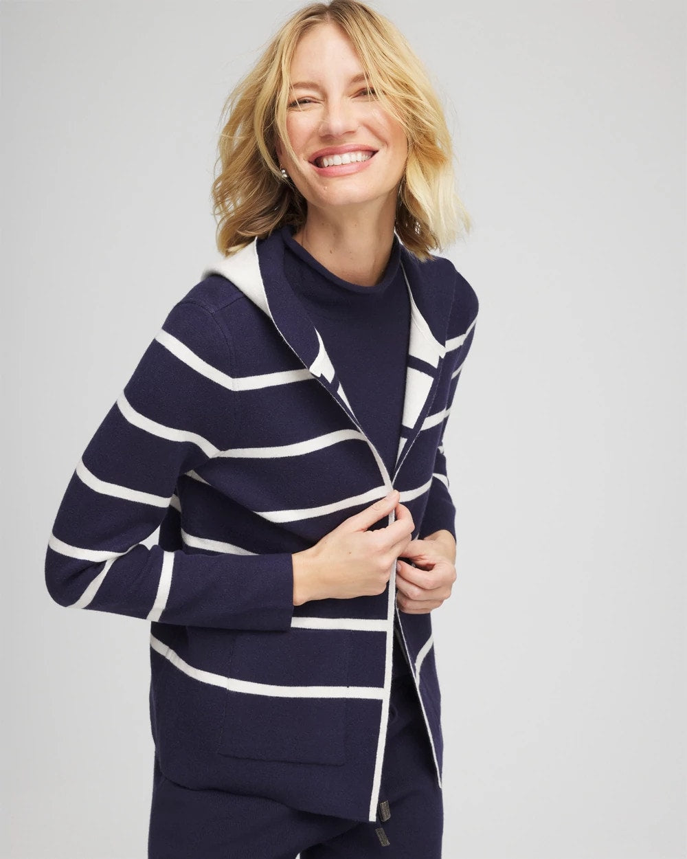 Chico's Sale - Zenergy® Luxe Reversible Stripe Cardigan