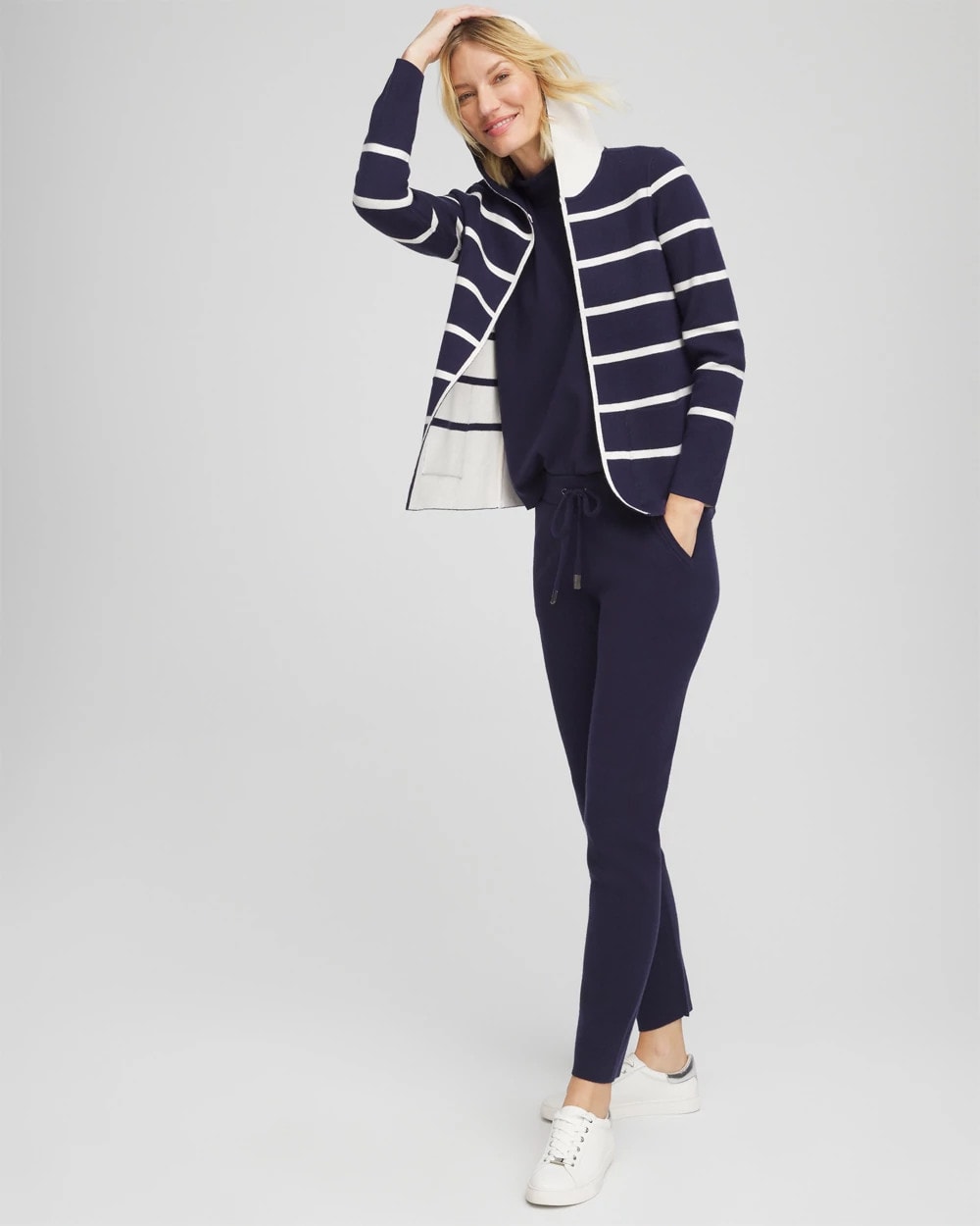 Chico's Sale - Zenergy® Luxe Reversible Stripe Cardigan