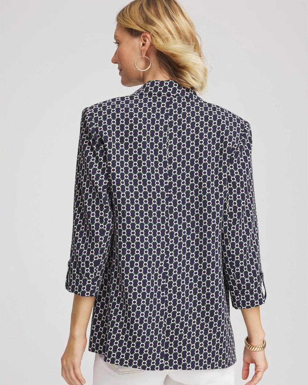 Chico's / Printed Soft Crepe Blazer