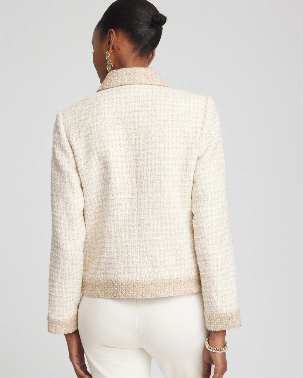 Chico's On Sale - Tonal Neutral Tweed Jacket