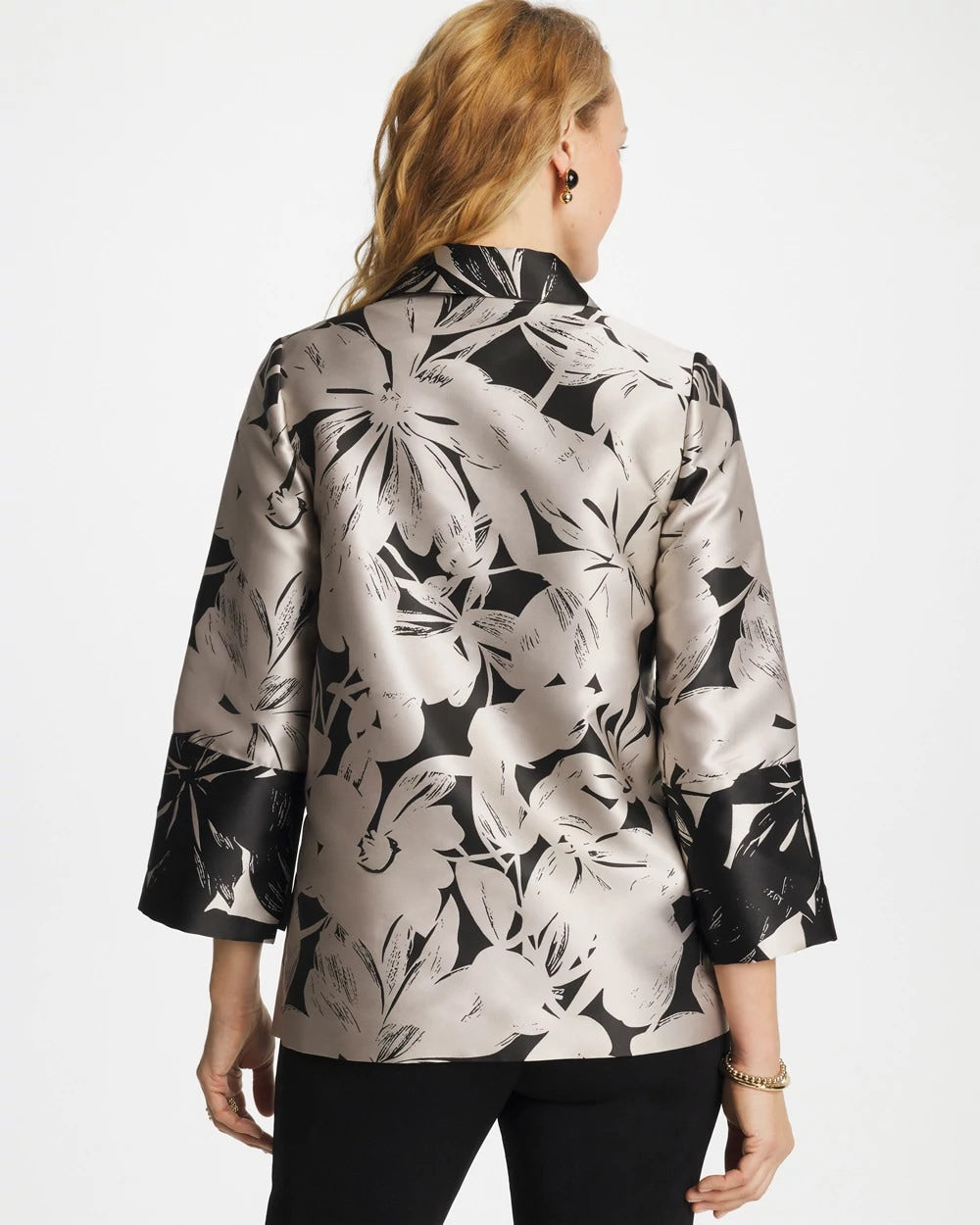 Chico's Outlet - Travelers™ Collection Floral Jacquard Jacket