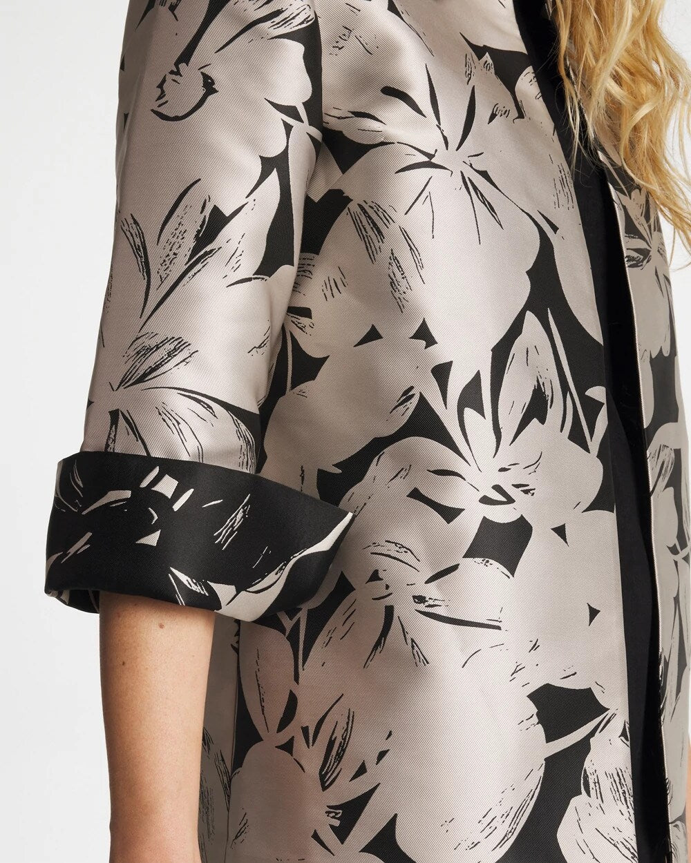 Chico's Outlet - Travelers™ Collection Floral Jacquard Jacket