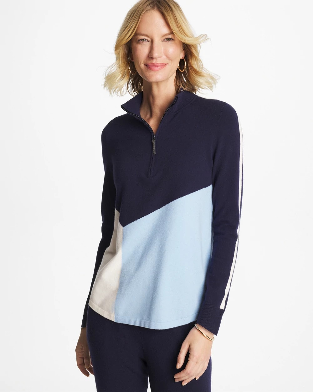 Chico's US - Zenergy® Luxe Colorblock Half-Zip Pullover