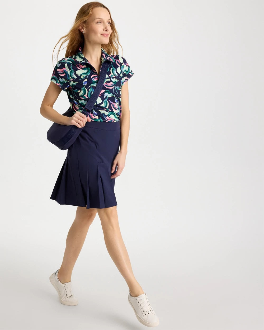 Chico's Sale - Zenergy® UPF Blooms Half Zip Polo