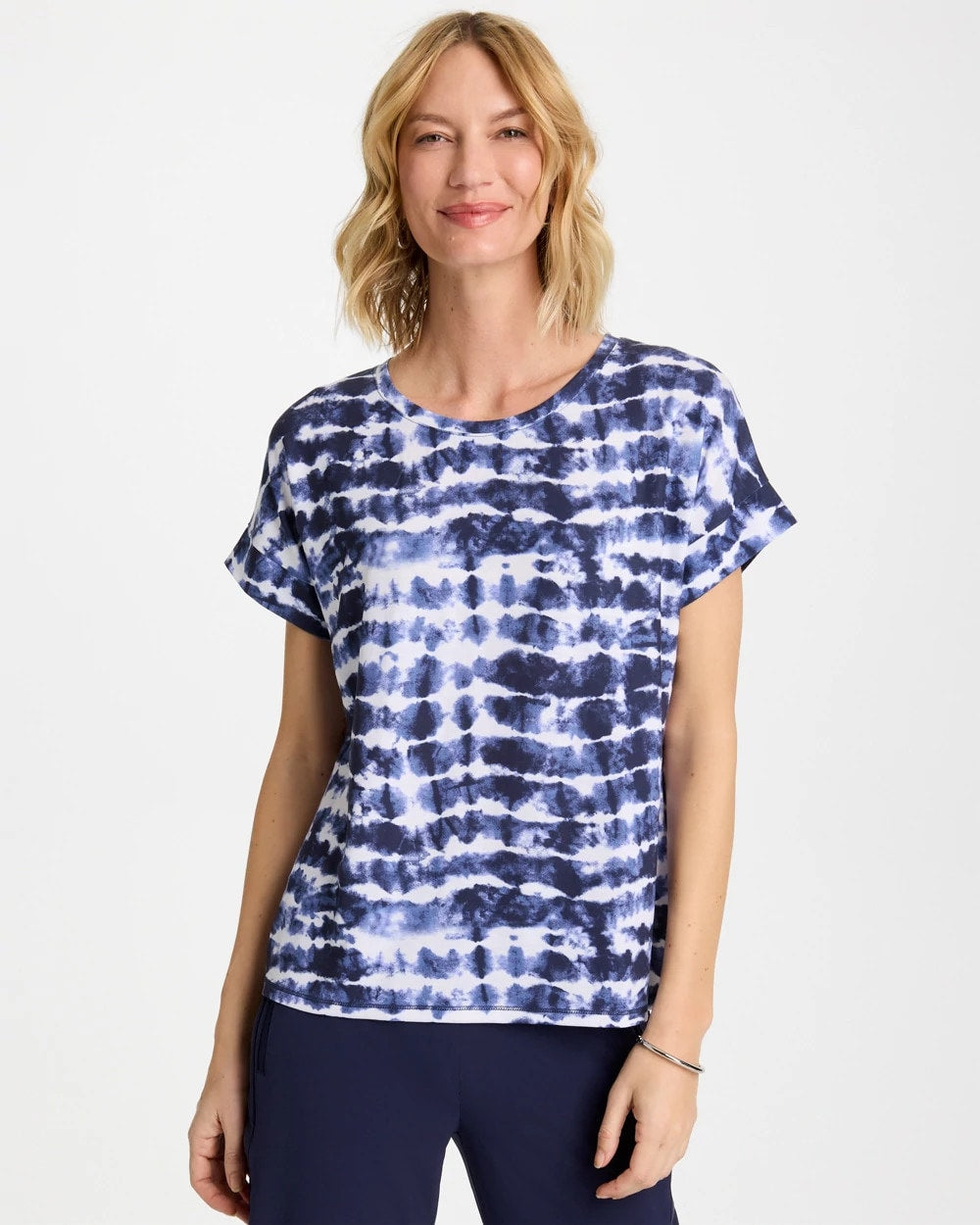 Chico's Sale - Zenergy® Tie-Dye Scoop-Neck Tee