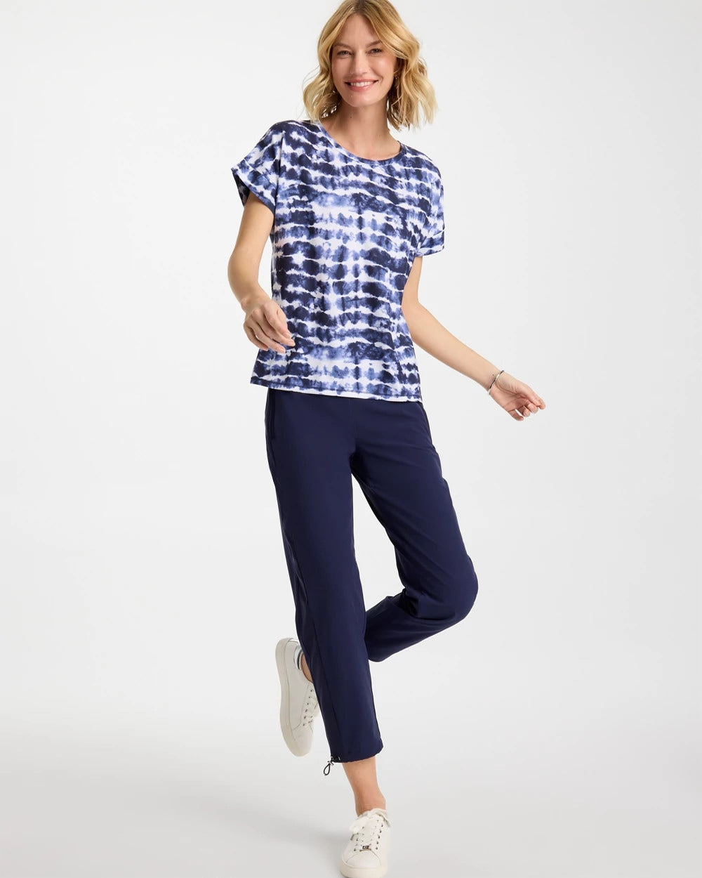 Chico's Sale - Zenergy® Tie-Dye Scoop-Neck Tee