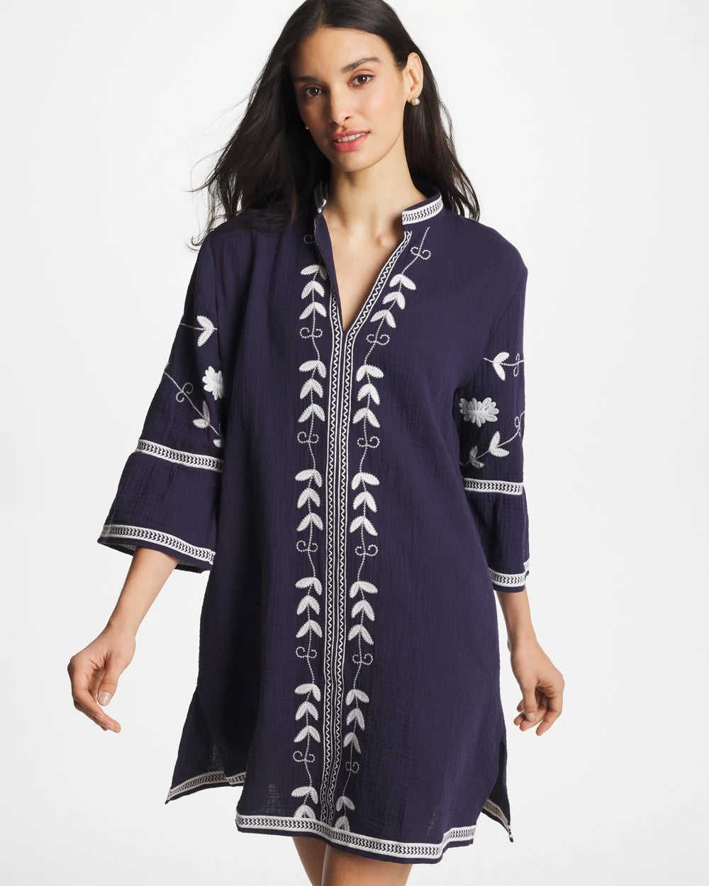 Chico's Online - Woven Embroidered Swim Cover-Up