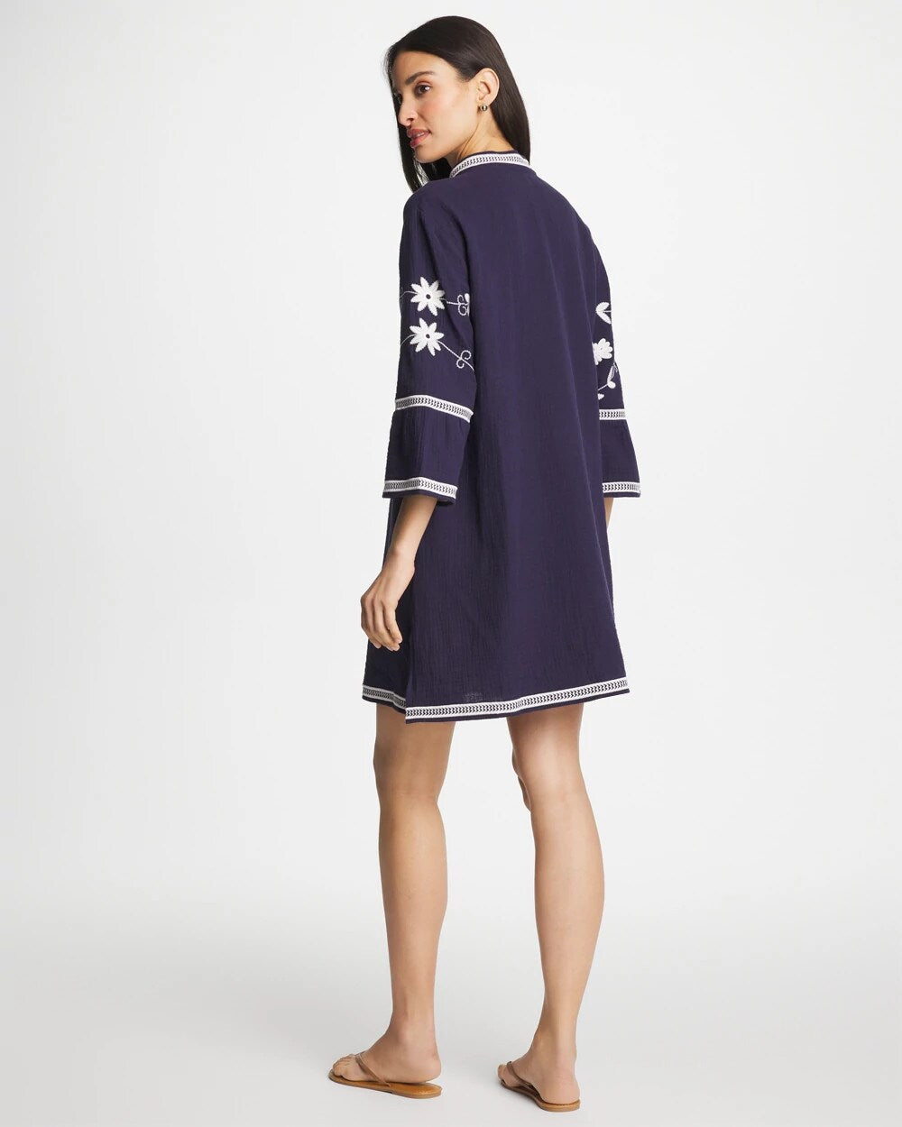 Chico's Online - Woven Embroidered Swim Cover-Up