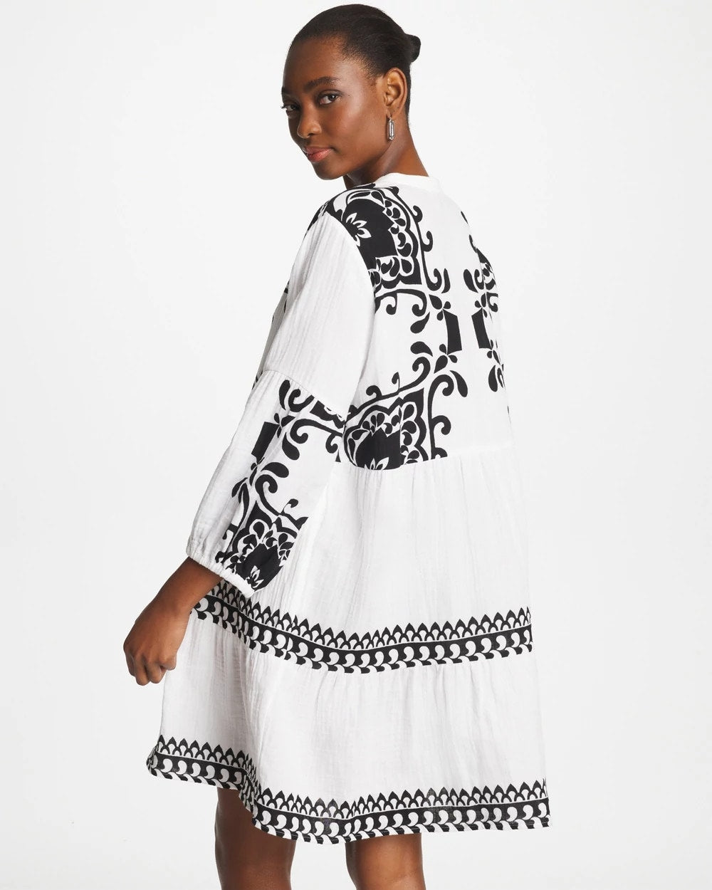 Chico's Discount - Woven Printed Swim Cover-Up Dress