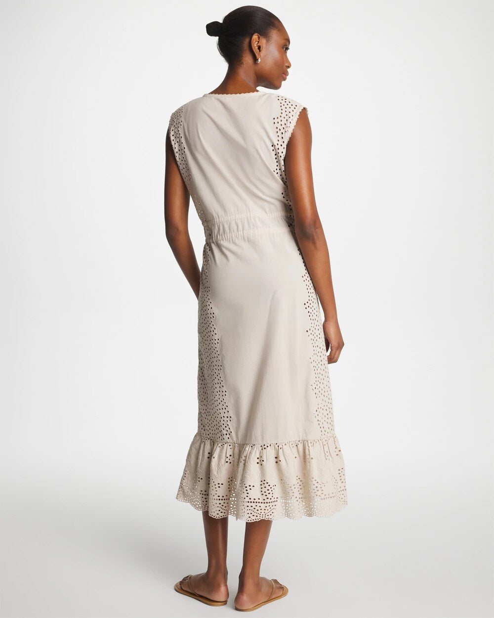 Chico's US - Woven Eyelet Swim Cover-Up Dress