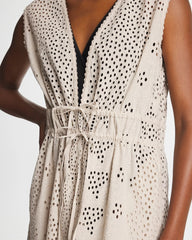 Chico's US - Woven Eyelet Swim Cover-Up Dress