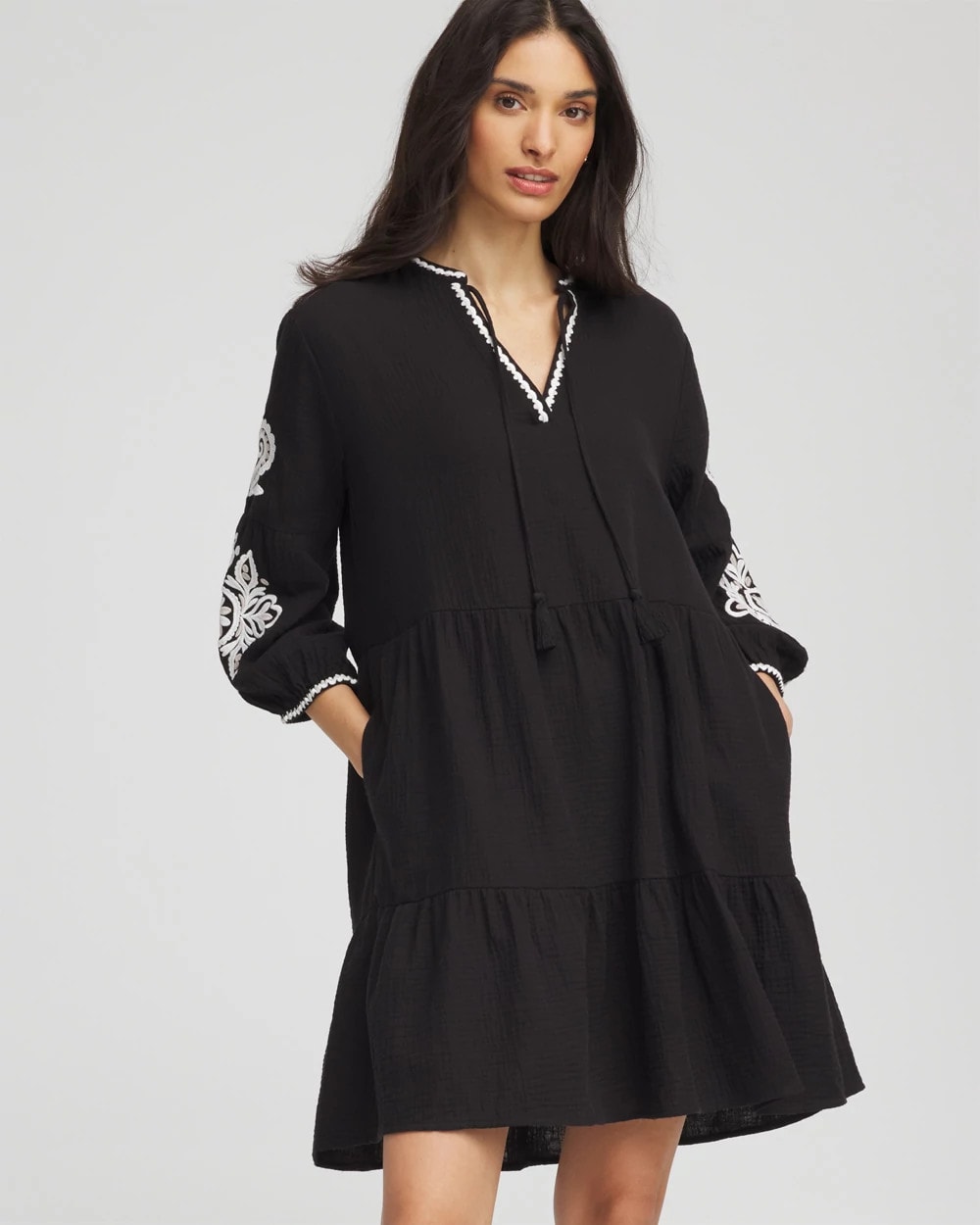 Chico's Online - Woven Embroidered Swim Cover-Up
