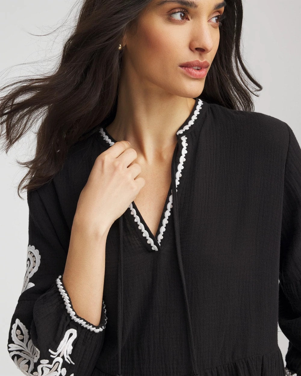 Chico's Online - Woven Embroidered Swim Cover-Up