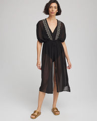 Chico's Discount - Miraclesuit® Beach Embroidered Long Kimono