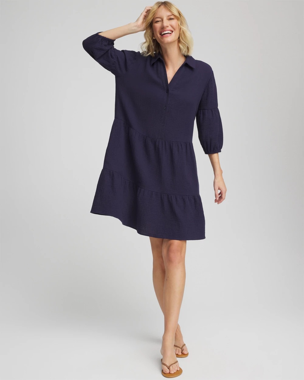 Chico's For Sale - Woven Tiered Swim Cover-Up Dress