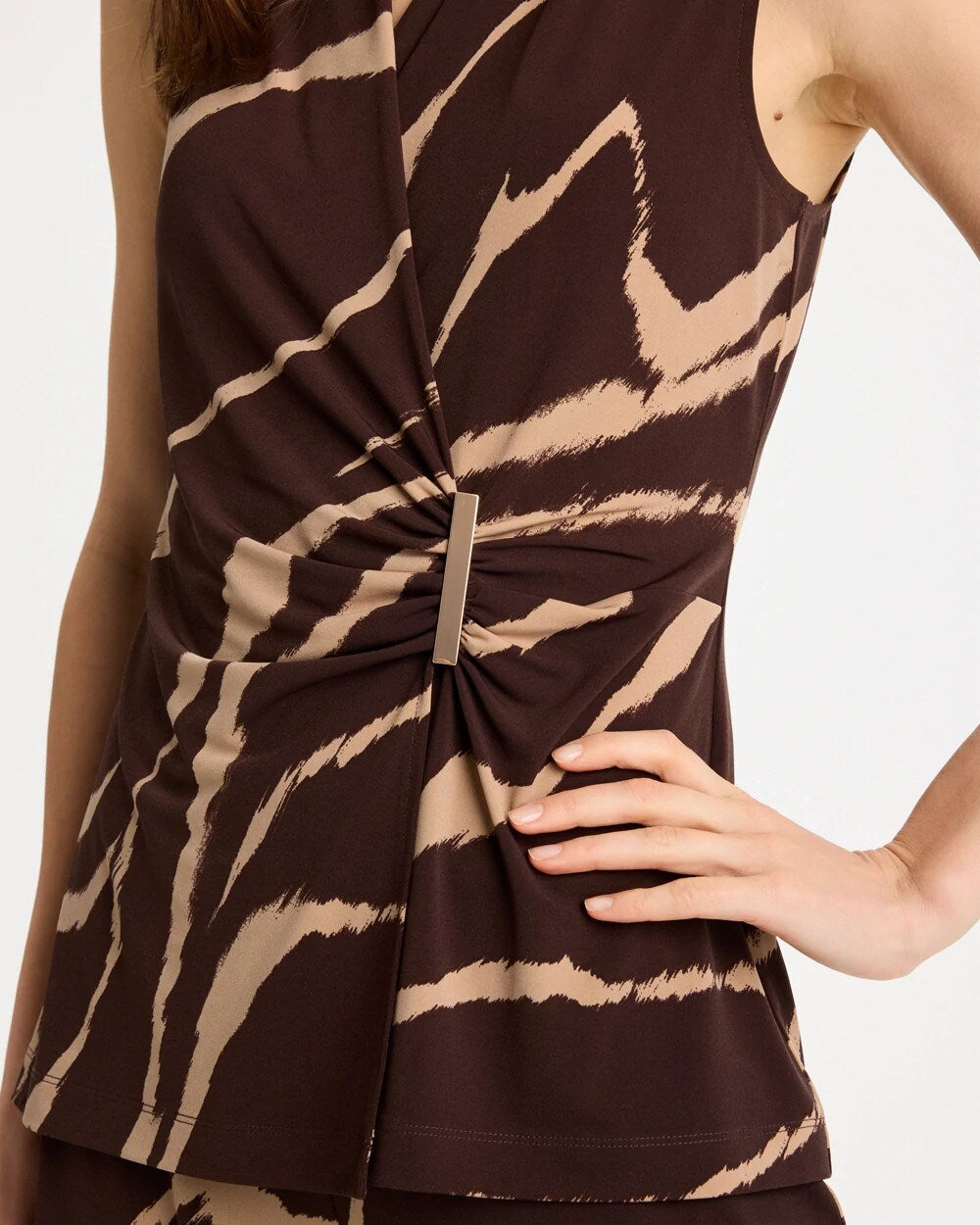 Chico's Online - Travelers™ Zebra Knit Wrap Top
