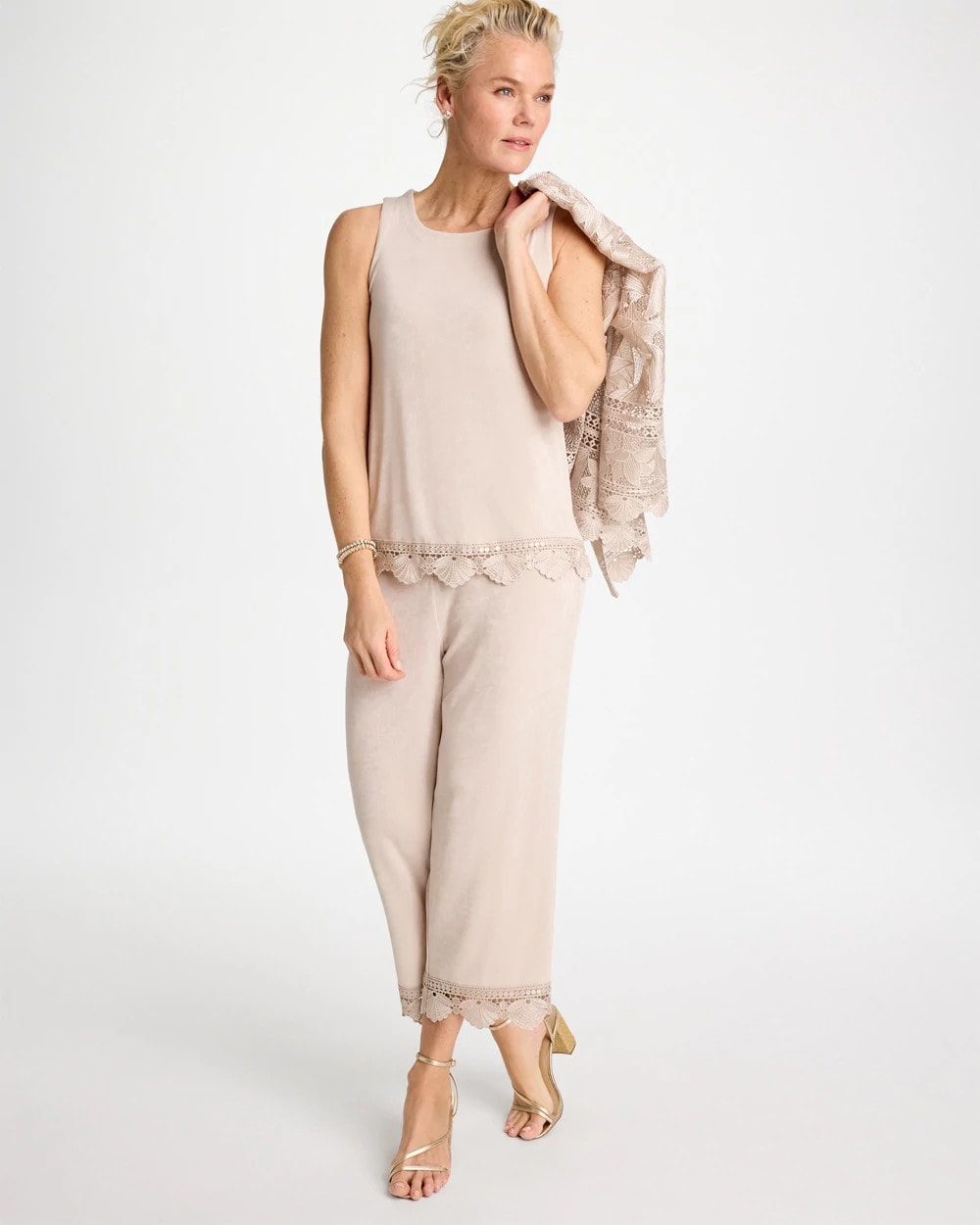Chico's Discount - Travelers™ Scallop Lace Tank